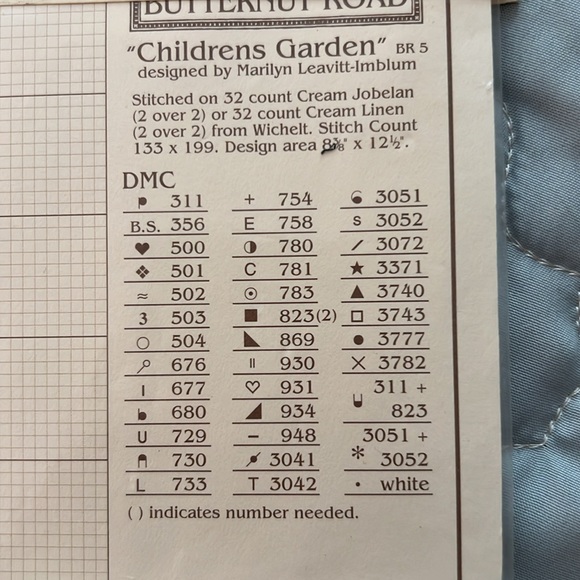 NWOT - Count Cross Stitch Pattern - Children's Garden - Picture 3 of 3